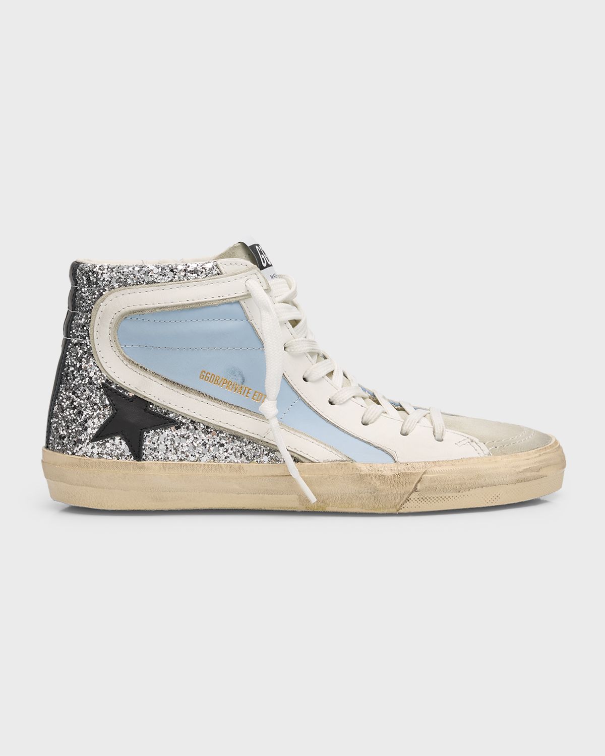 Golden Goose Slide Mid-Top Glitter Leather Sneakers | Thumbnail 8 Golden Goose Slide Mid-Top Glitter Leather Sneakers | Thumbnail 8