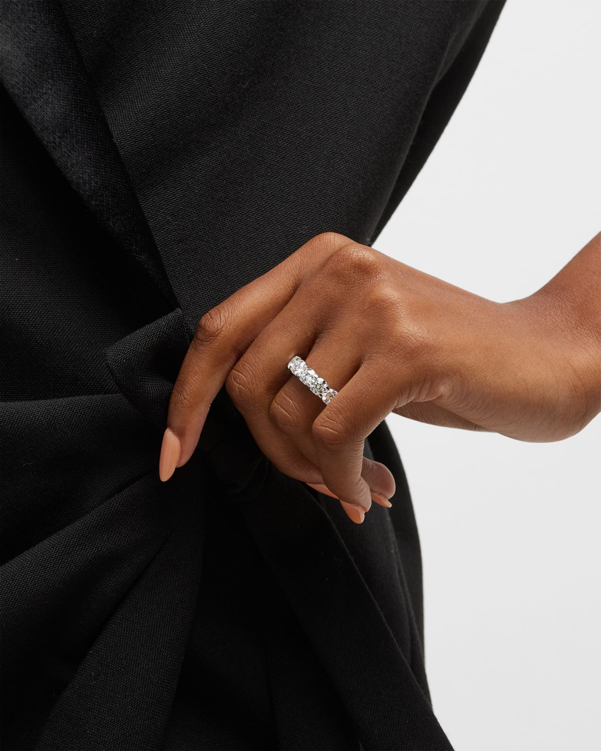 Neiman Marcus Lab Grown Diamonds Lab Grown Diamond 18K White Gold Eternity Band Ring, Size 6