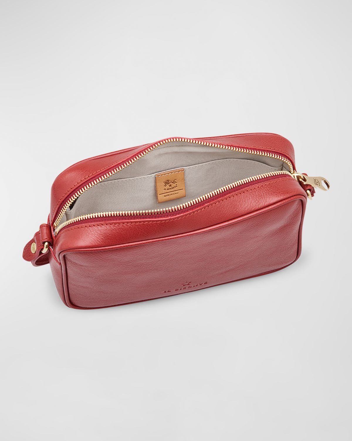 Il Bisonte Oliveta Vacchetta Leather Camera Crossbody Bag