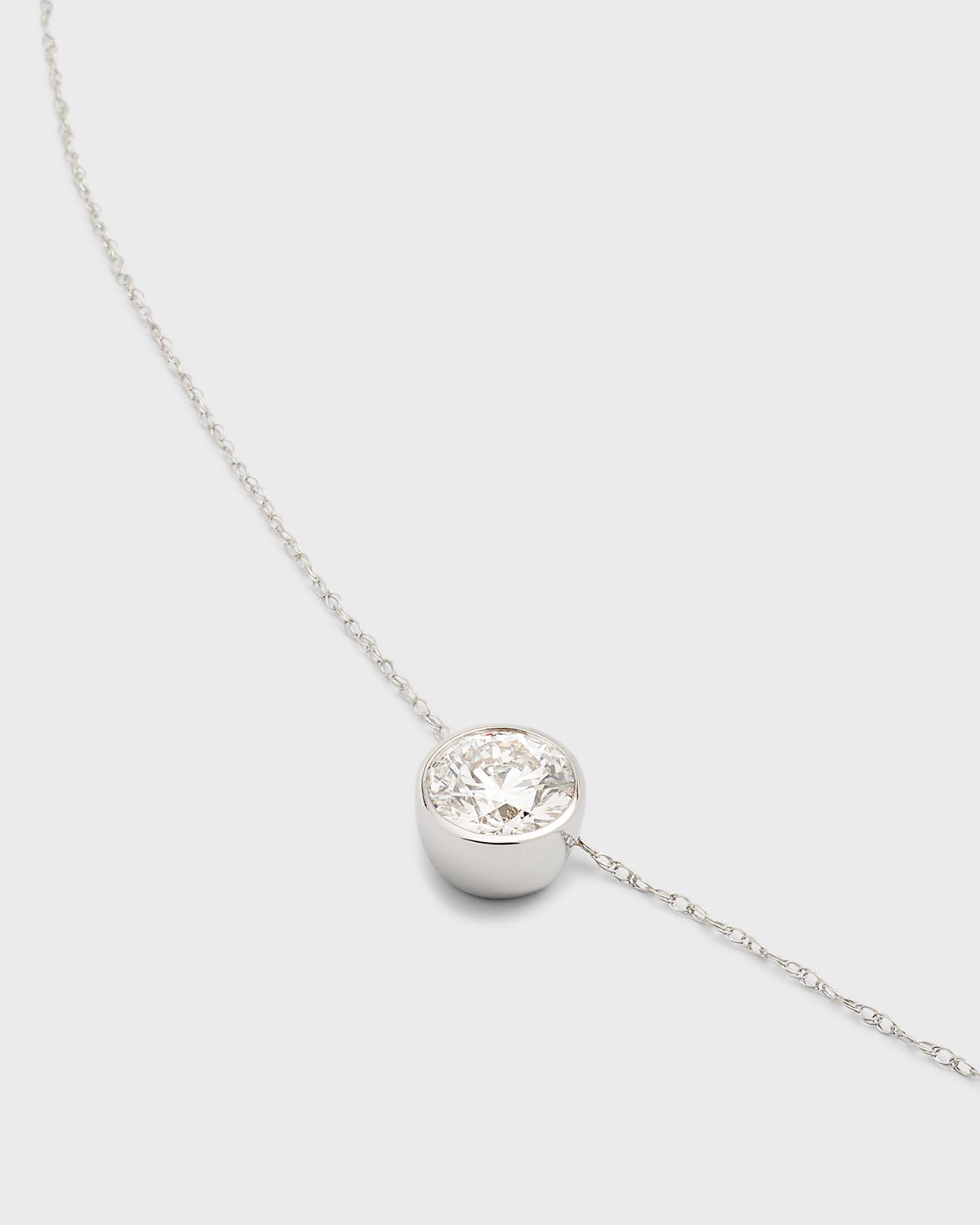 Neiman Marcus Lab Grown Diamonds Lab Grown Diamond 18K White Gold Round Pendant