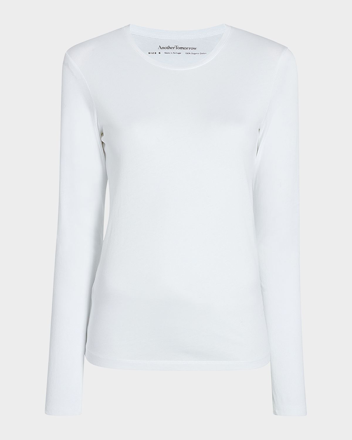 Another Tomorrow Cotton Long Sleeve Tee | Thumbnail 5 Another Tomorrow Cotton Long Sleeve Tee | Thumbnail 5