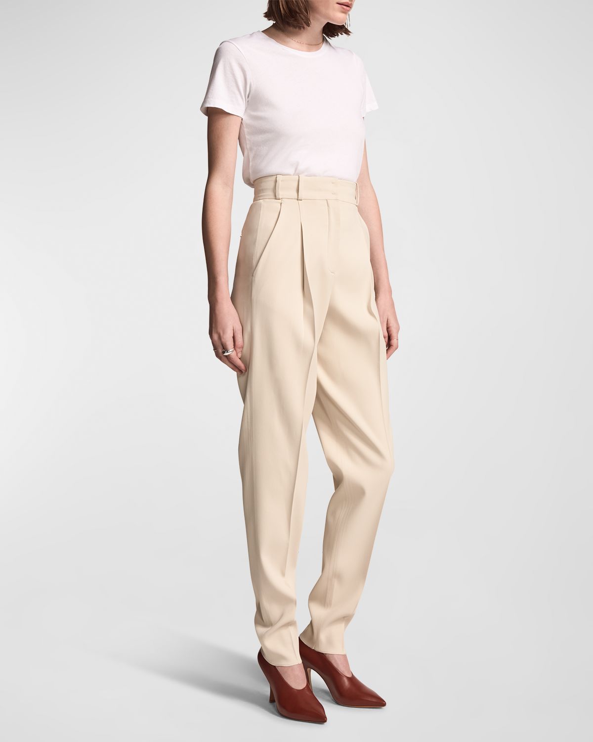 Another Tomorrow Crew-Neck Cotton Tee