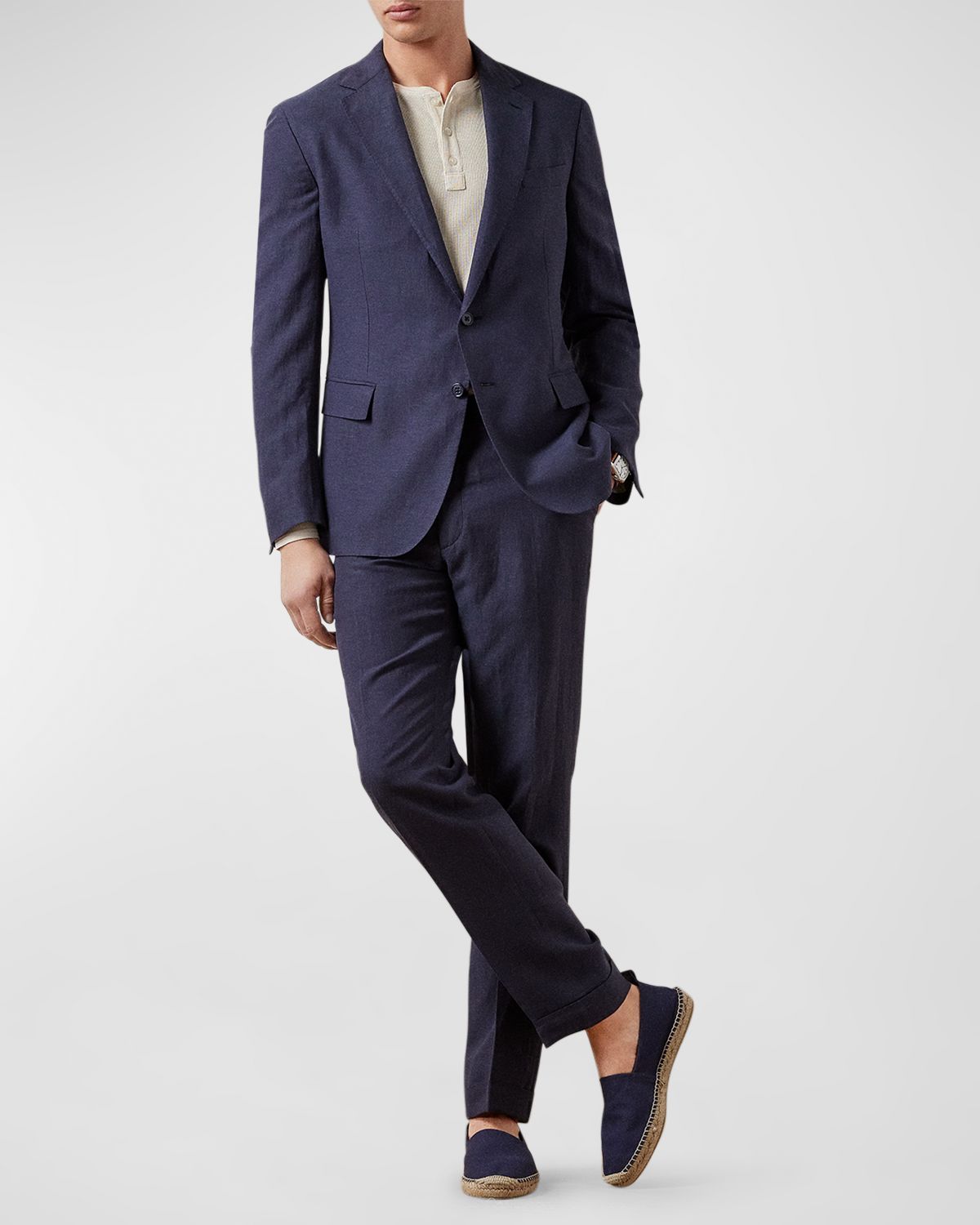 Ralph Lauren Purple Label Men 's Solid Silk-Linen Sport Coat