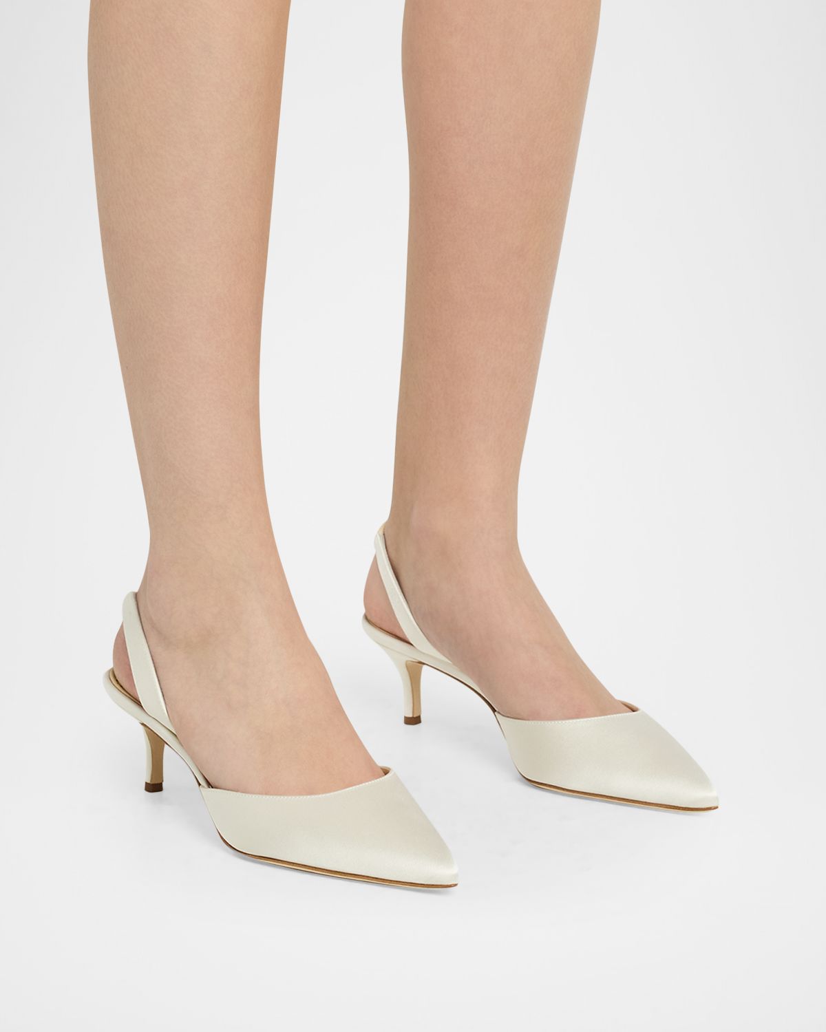 Manolo Blahnik Carolyne Kitten-Heel Halter Pumps | Thumbnail 6 Manolo Blahnik Carolyne Kitten-Heel Halter Pumps | Thumbnail 6