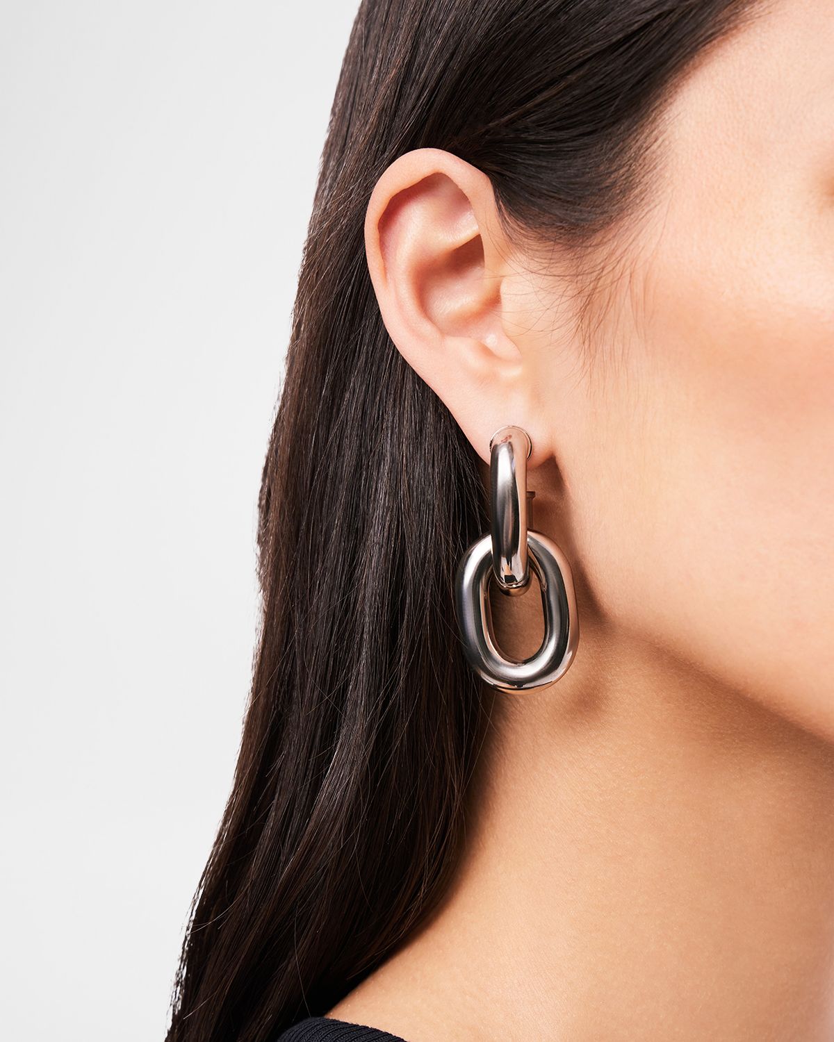 Rabanne XL Double Chain-Link Earrings