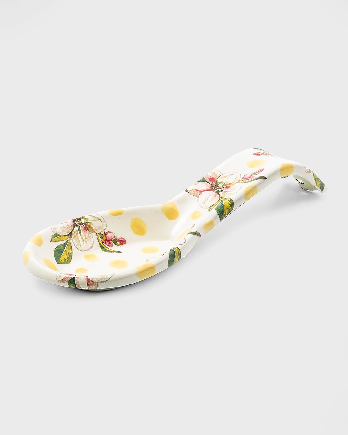 MacKenzie-Childs Wildflowers Yellow Enamel Spoon Rest