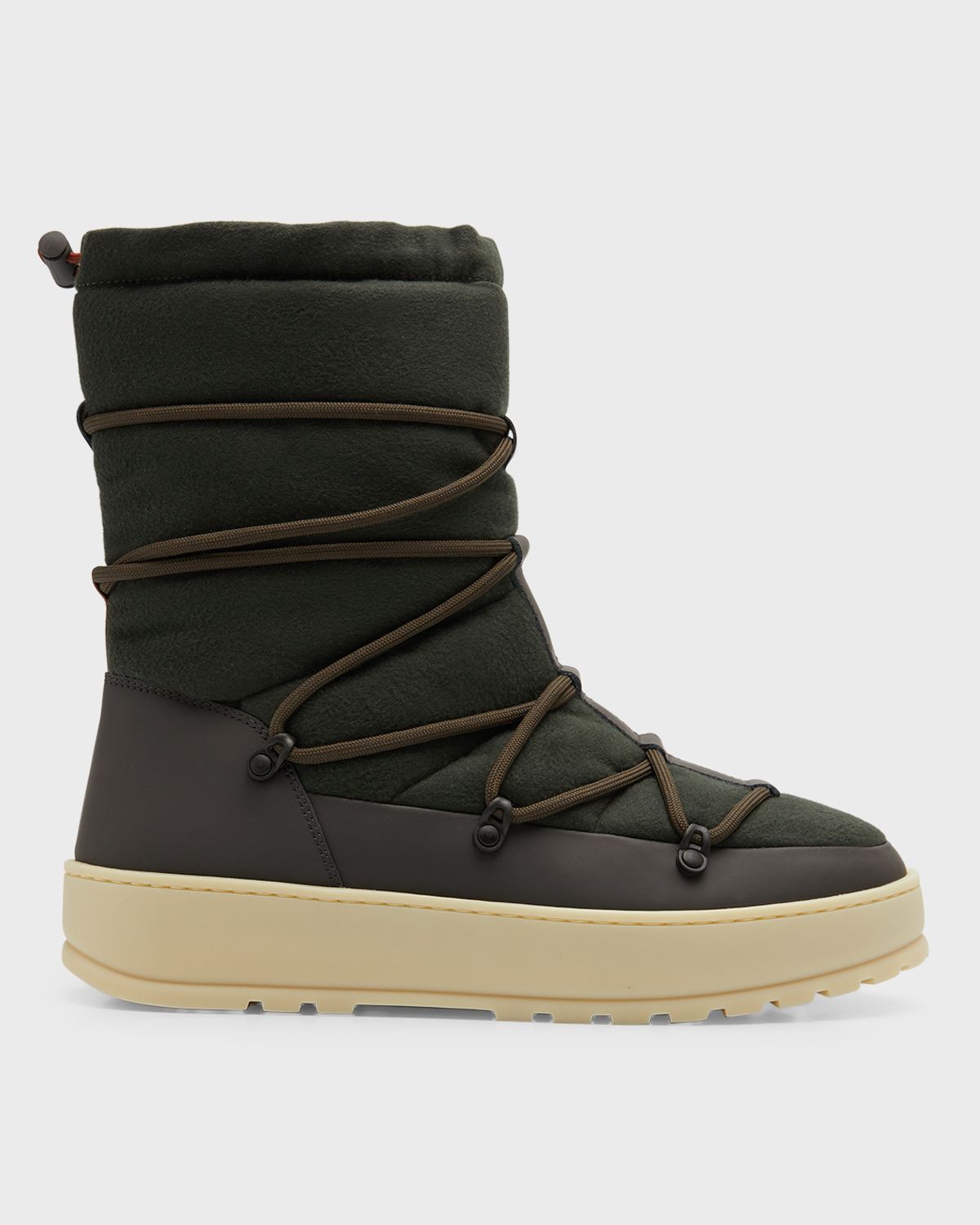 Loro Piana Men 's Cashmere Drawcord Winter Boots