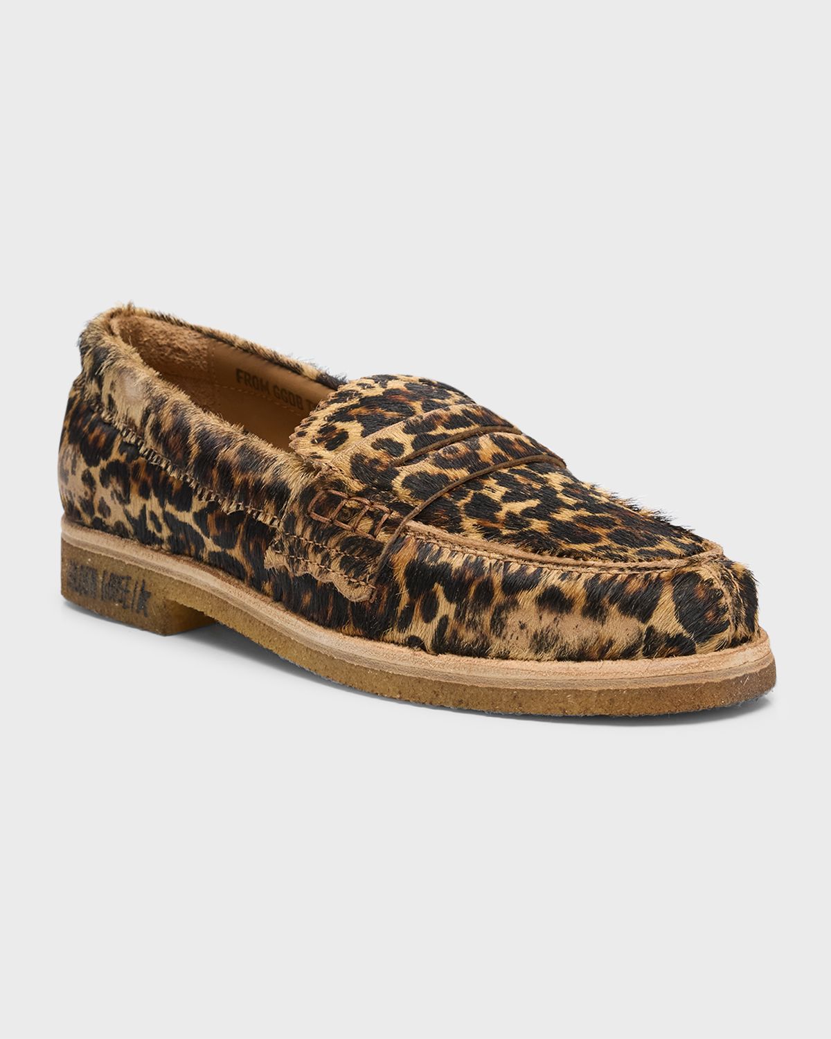 Golden Goose Jerry Leopard Penny Loafers