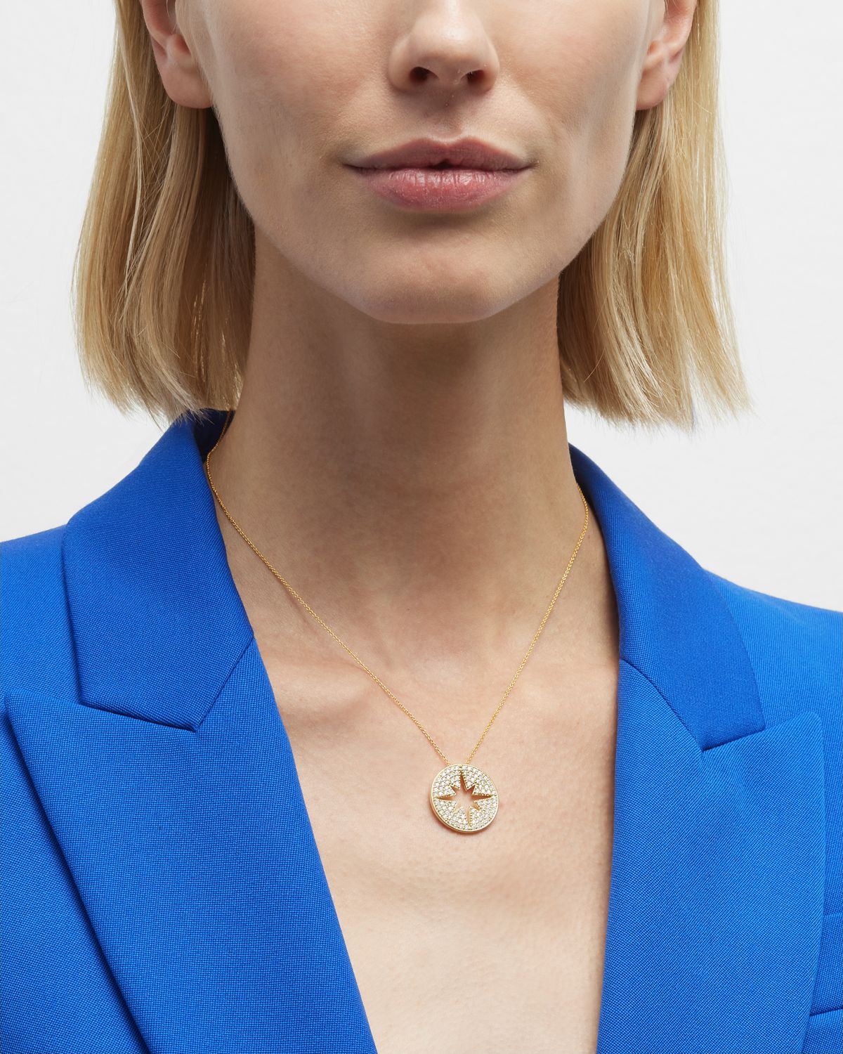 Roberto Coin 18K Yellow Gold Diamond Starburst Pendant Necklace