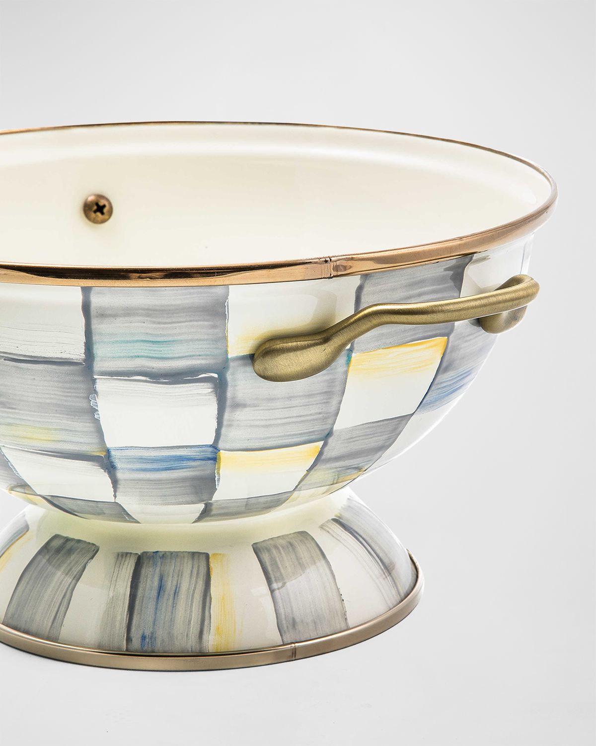 MacKenzie-Childs Sterling Check Enamel Almost Everything Bowl