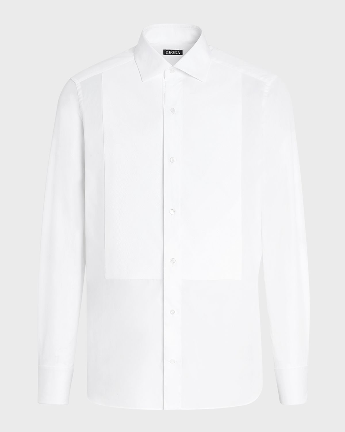 ZEGNA Men 's Formal Piquet Evening Shirt