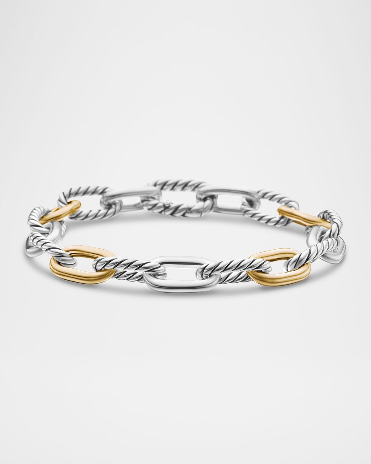 David Yurman DY Madison Chain Bracelet in Silver with 18K Gold, 8.5mm