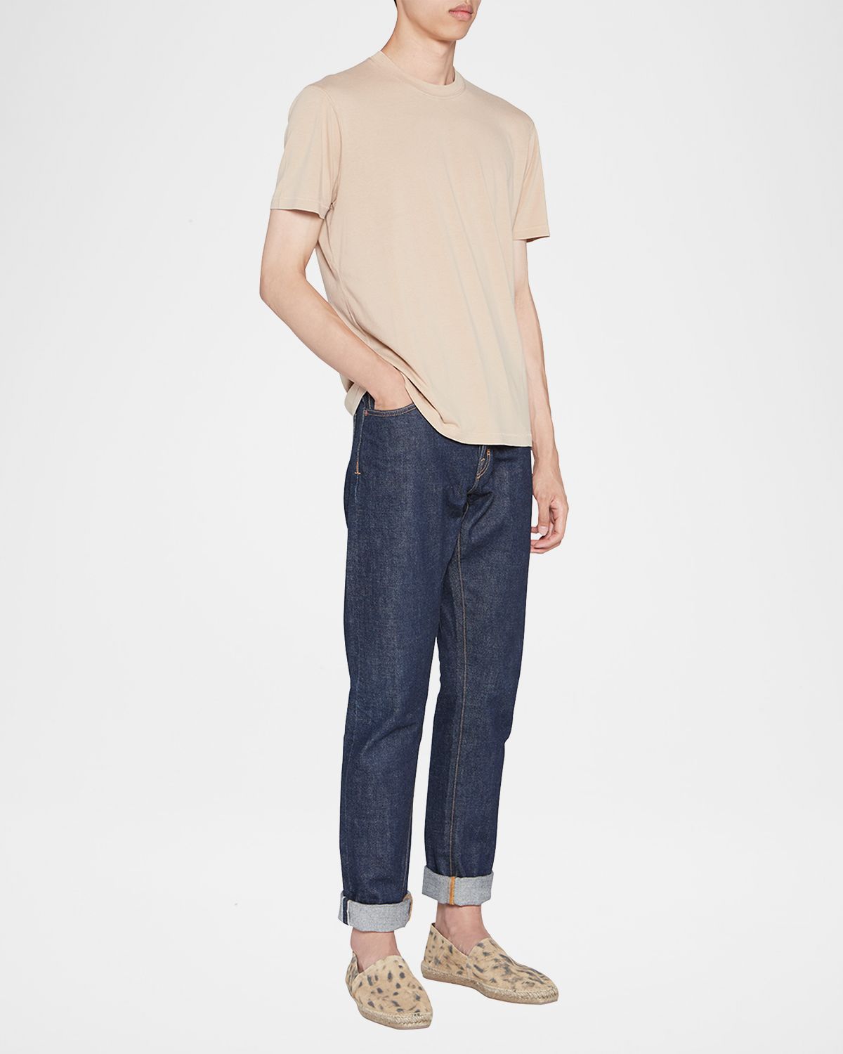 TOM FORD Men 's Lyocell-Cotton Crewneck T-Shirt | Thumbnail 6 TOM FORD Men 's Lyocell-Cotton Crewneck T-Shirt | Thumbnail 6