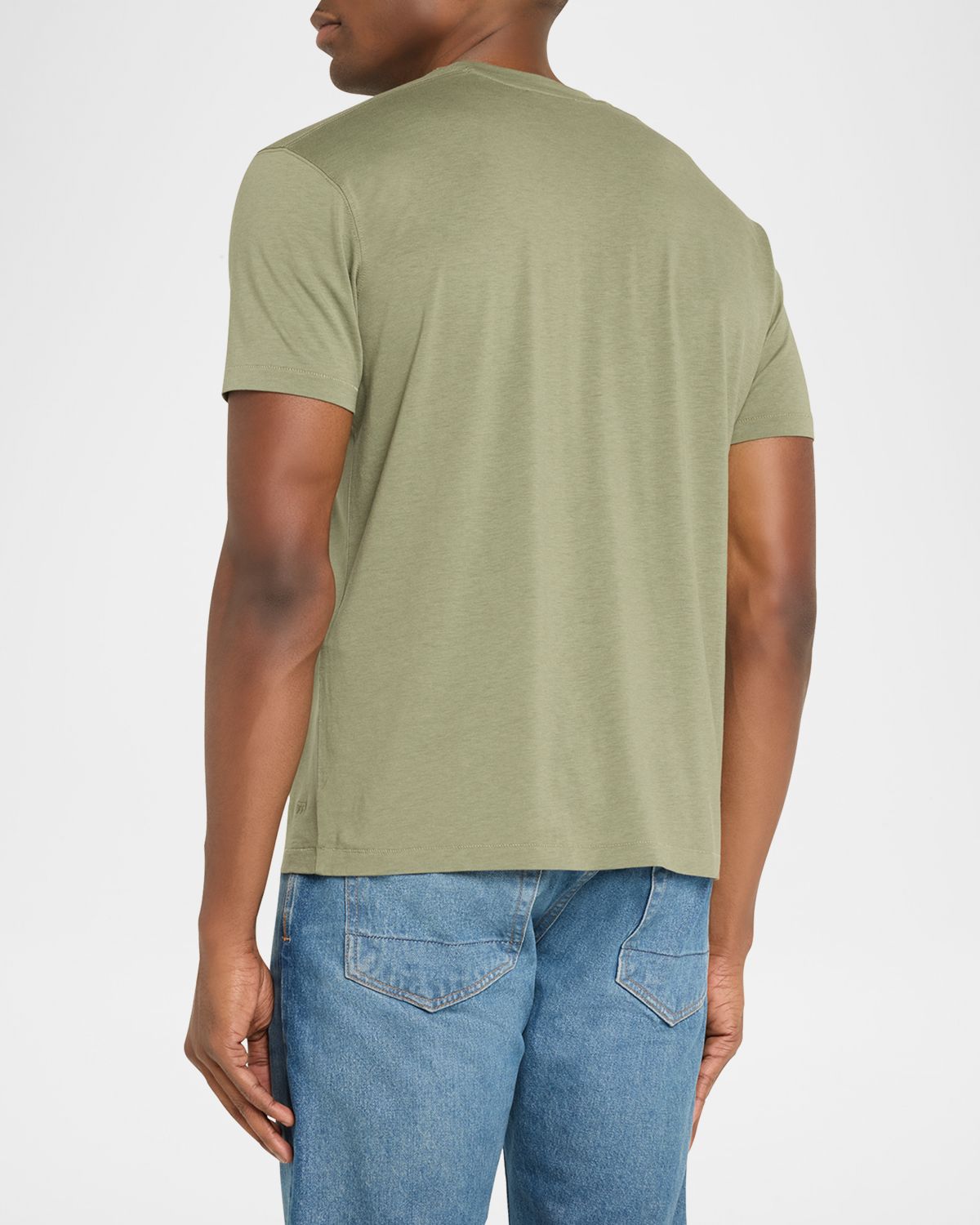 TOM FORD Men 's Lyocell-Cotton Crewneck T-Shirt | Thumbnail 3 TOM FORD Men 's Lyocell-Cotton Crewneck T-Shirt | Thumbnail 3