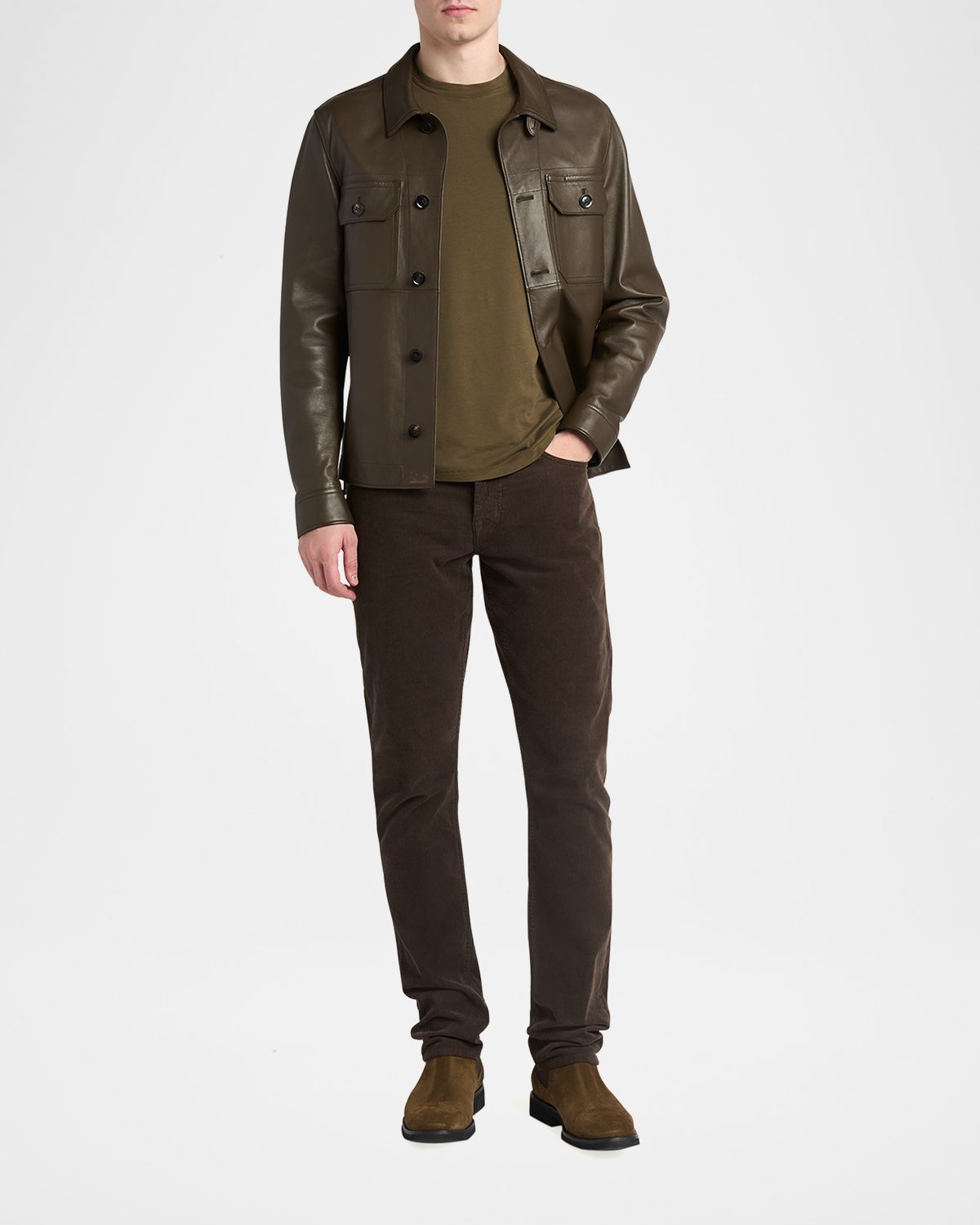 TOM FORD Men 's Lyocell-Cotton Crewneck T-Shirt