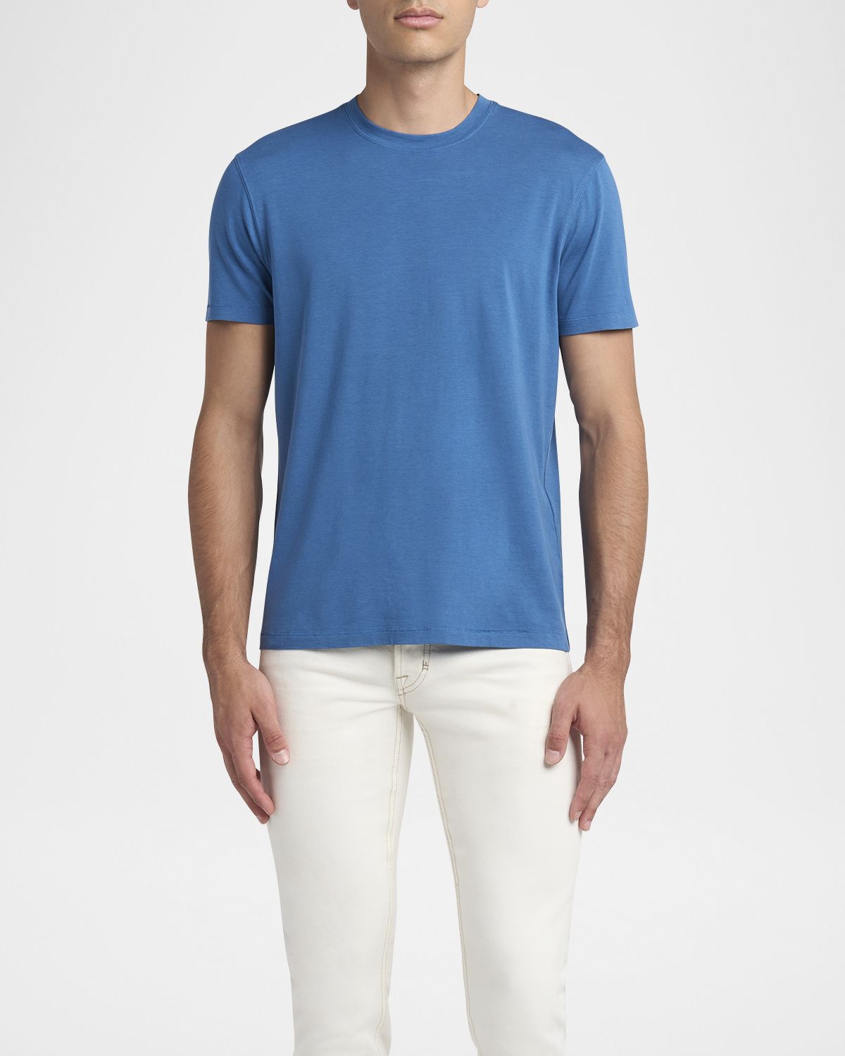 TOM FORD Men 's Lyocell-Cotton Crewneck T-Shirt | Thumbnail 5