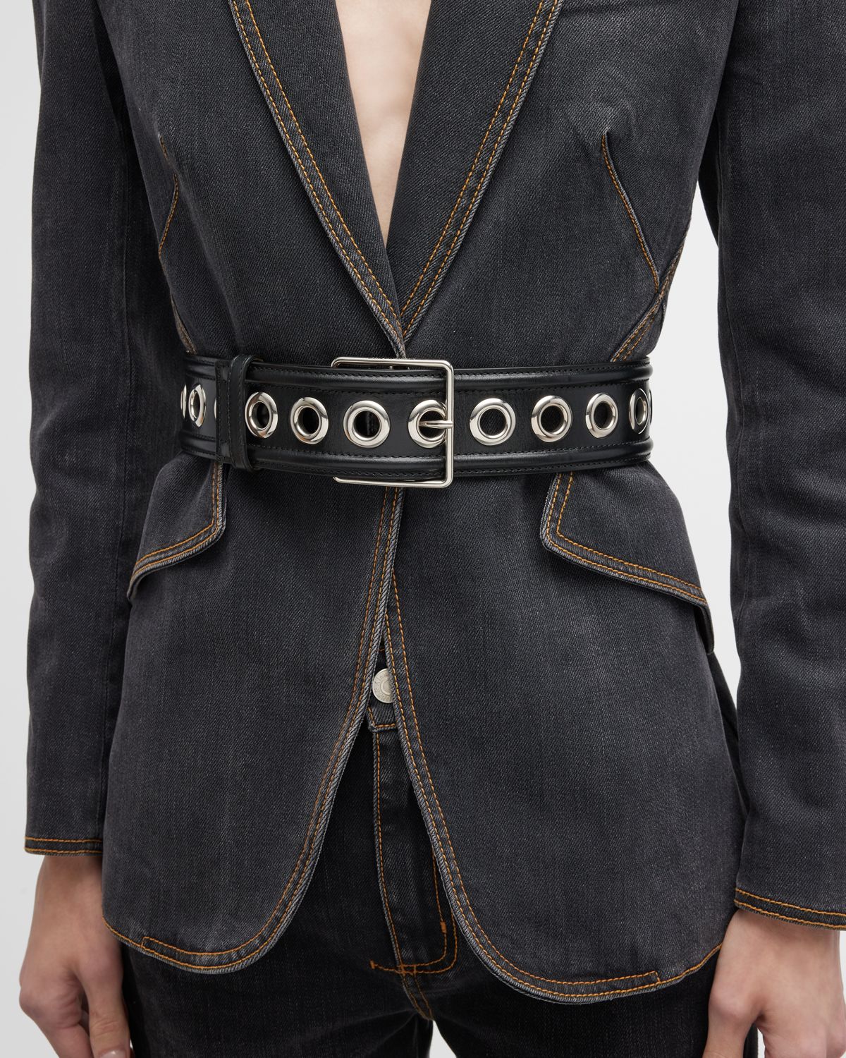 McQueen Mid-Size Eyelet Belt