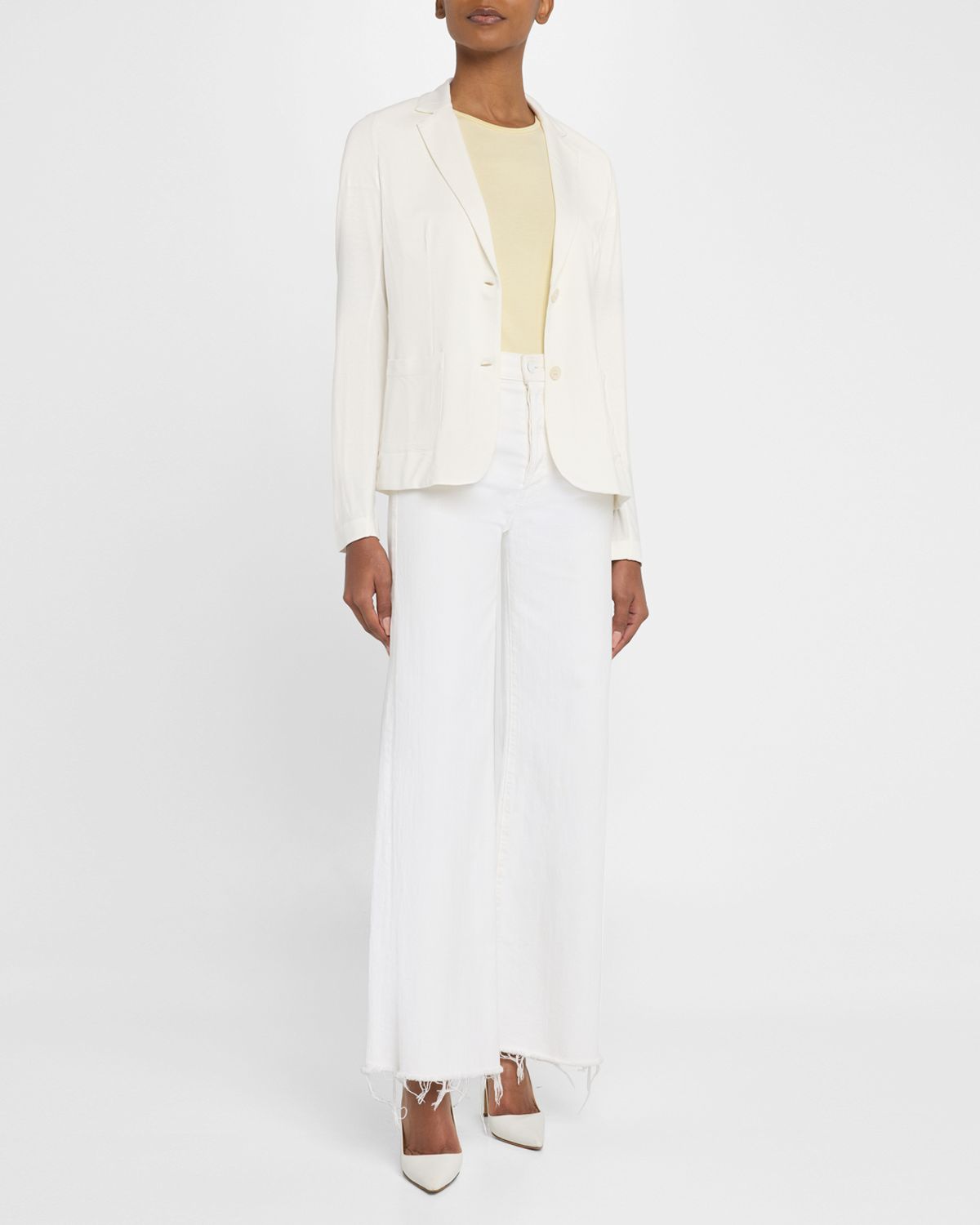 Majestic Filatures Soft Touch Two-Button Blazer