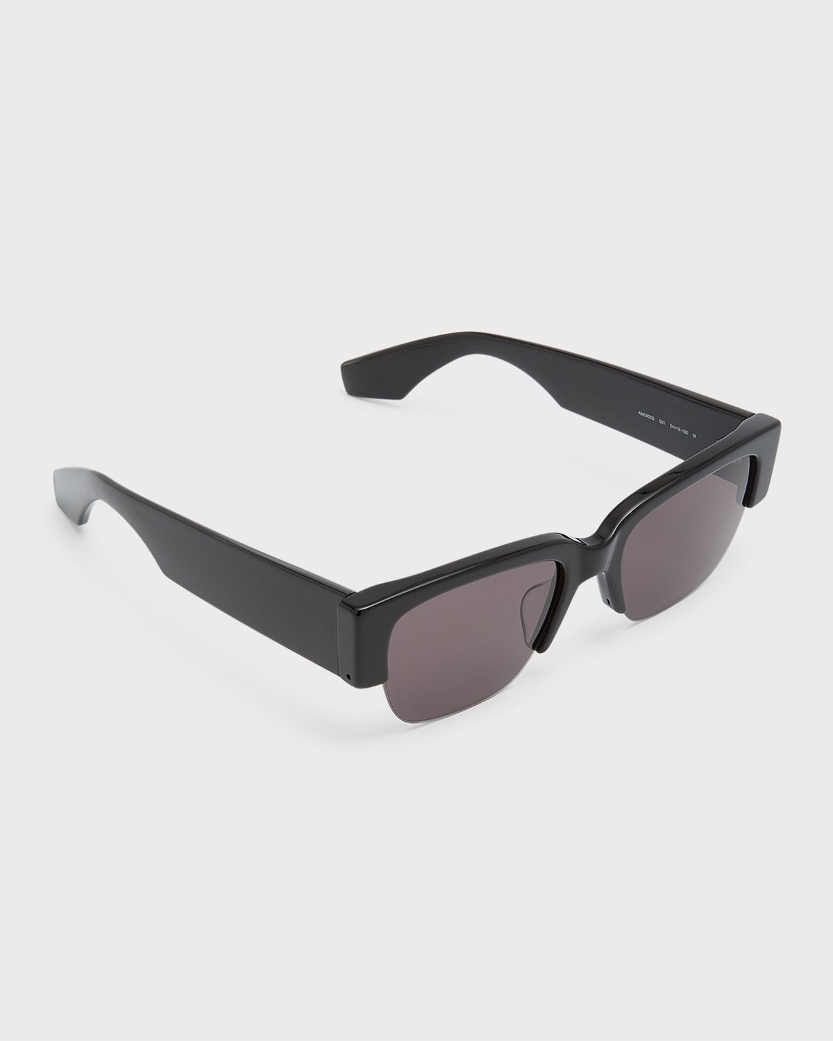 McQueen Men 's Half-Rim Acetate Rectangle Sunglasses