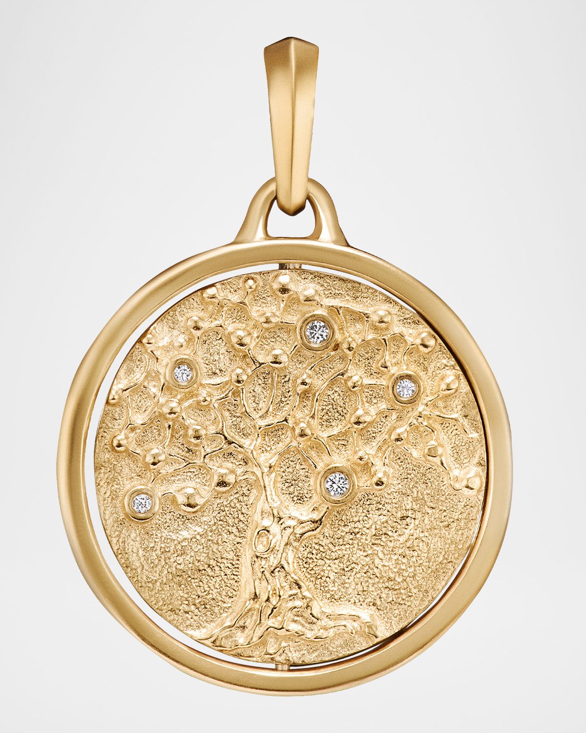 David Yurman Men 's Duality Pendant with Diamonds in 18K Gold, 30mm