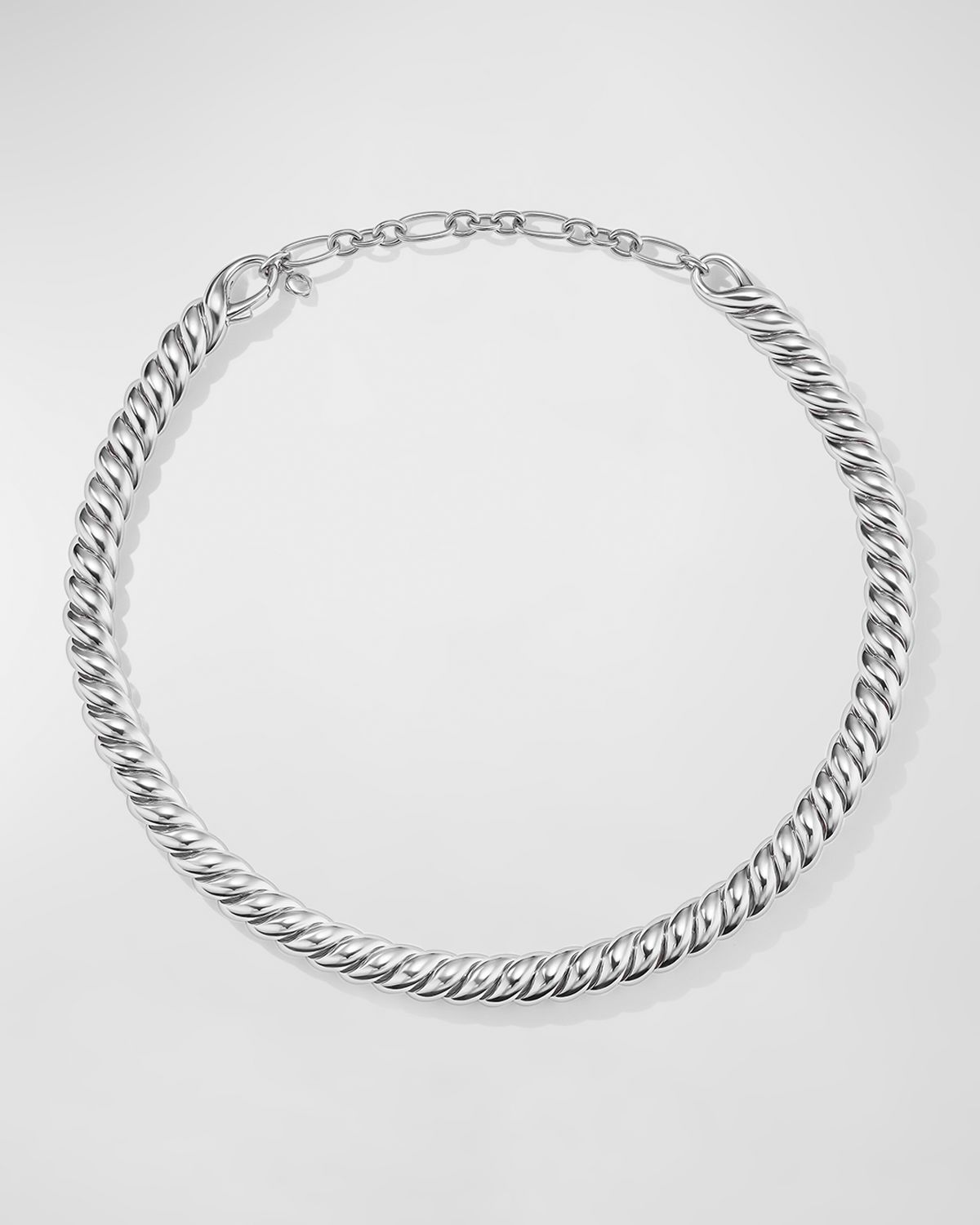 David Yurman Sculpted Cable Necklace in Silver, 8.5mm, 14.5-16"L