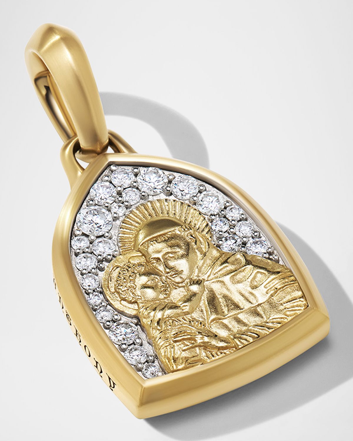 David Yurman Men 's St. Anthony Pendant in 18K Gold, 21.8mm