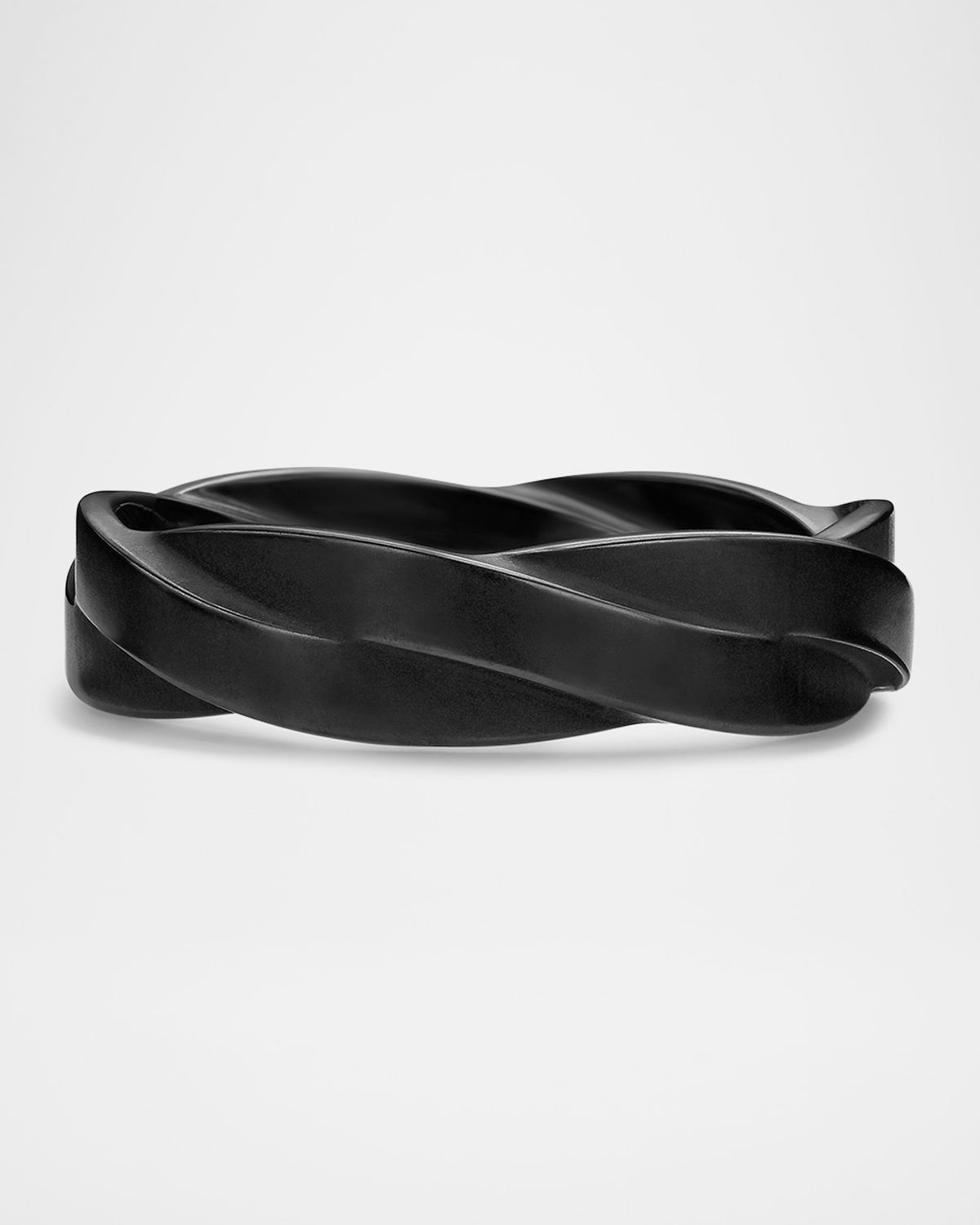 David Yurman Men 's DY Helios Band Ring in Black Titanium, 6mm