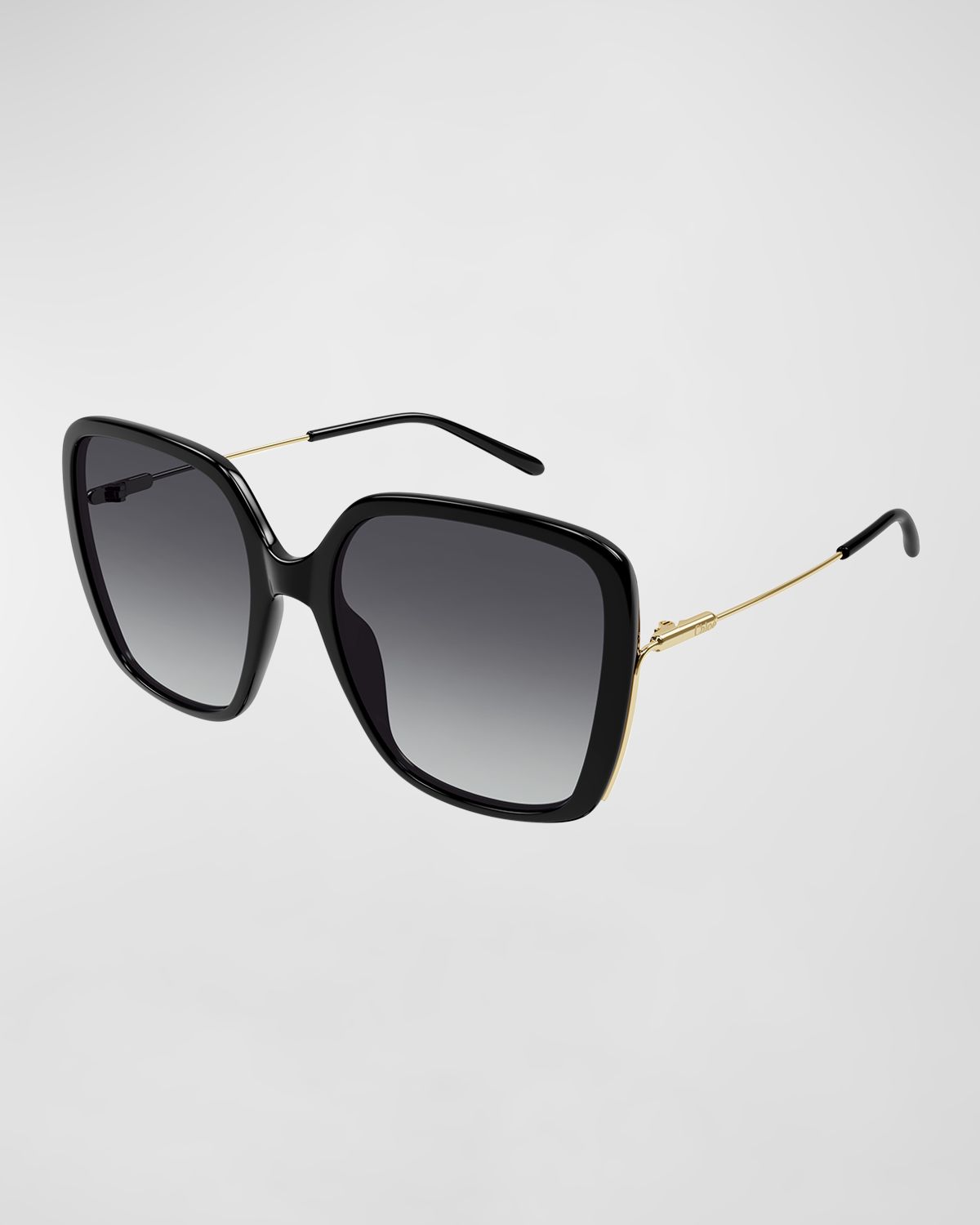 Chloe Square Acetate and Metal Sunglasses