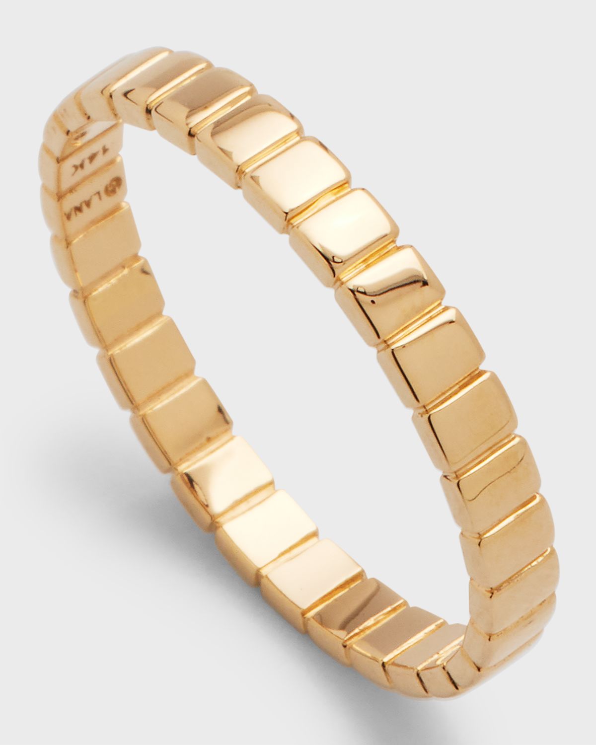 LANA 14K Yellow Gold Skinny Tag Ring