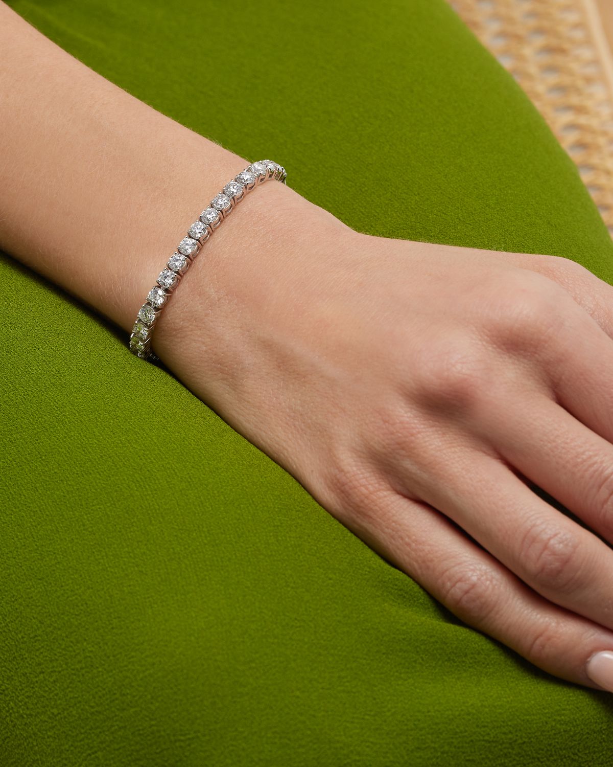 Neiman Marcus Diamonds 18K White Gold Diamond Bracelet, 7"L, 11.48tcw