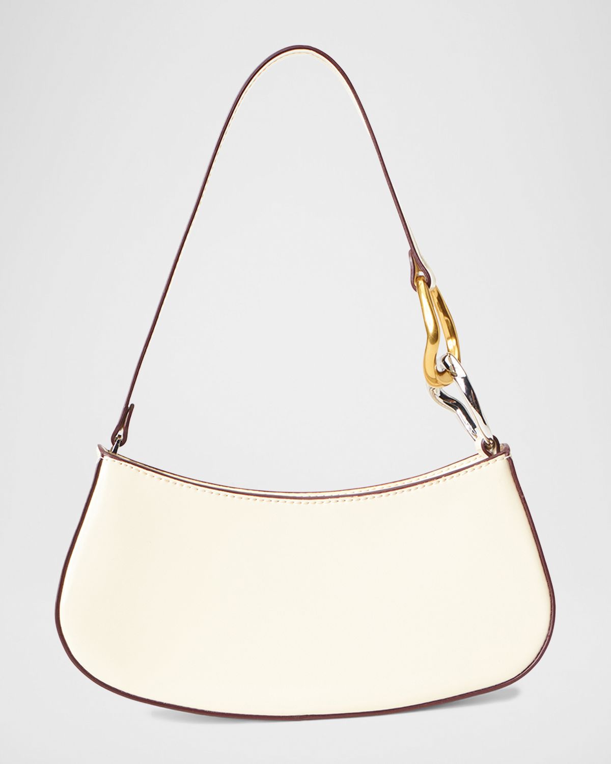 STAUD Ollie Zip Leather Shoulder Bag