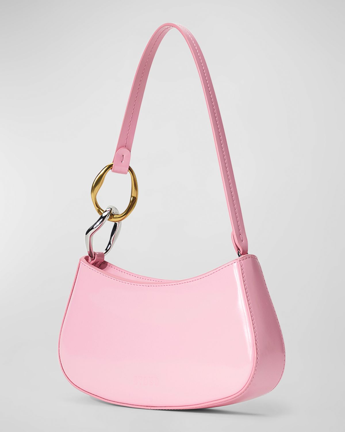 STAUD Ollie Zip Leather Shoulder Bag