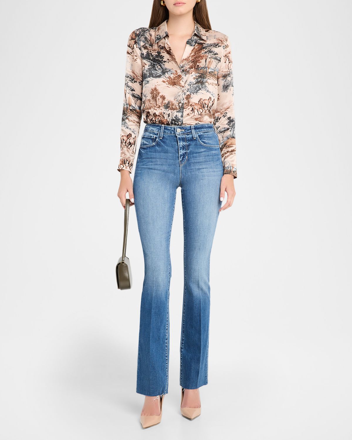 L 'Agence Ruth High Rise Straight Jeans