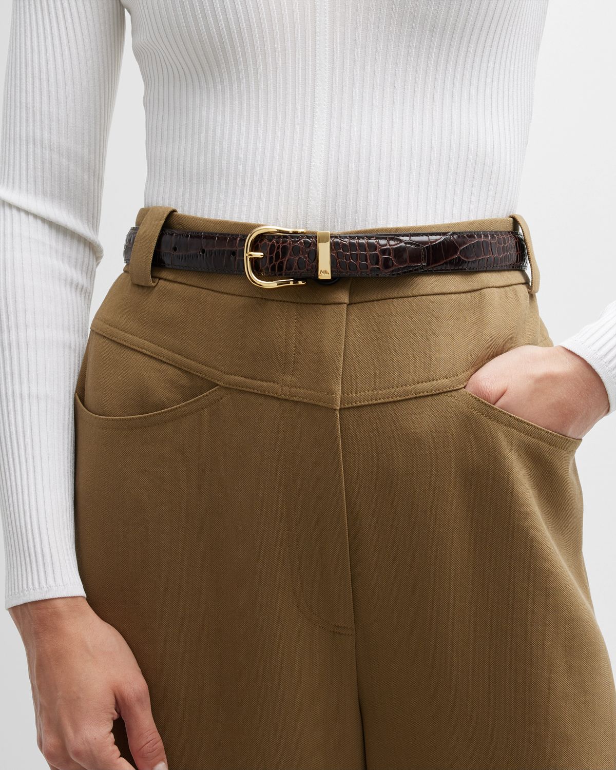 Nili Lotan Louise Leather Belt