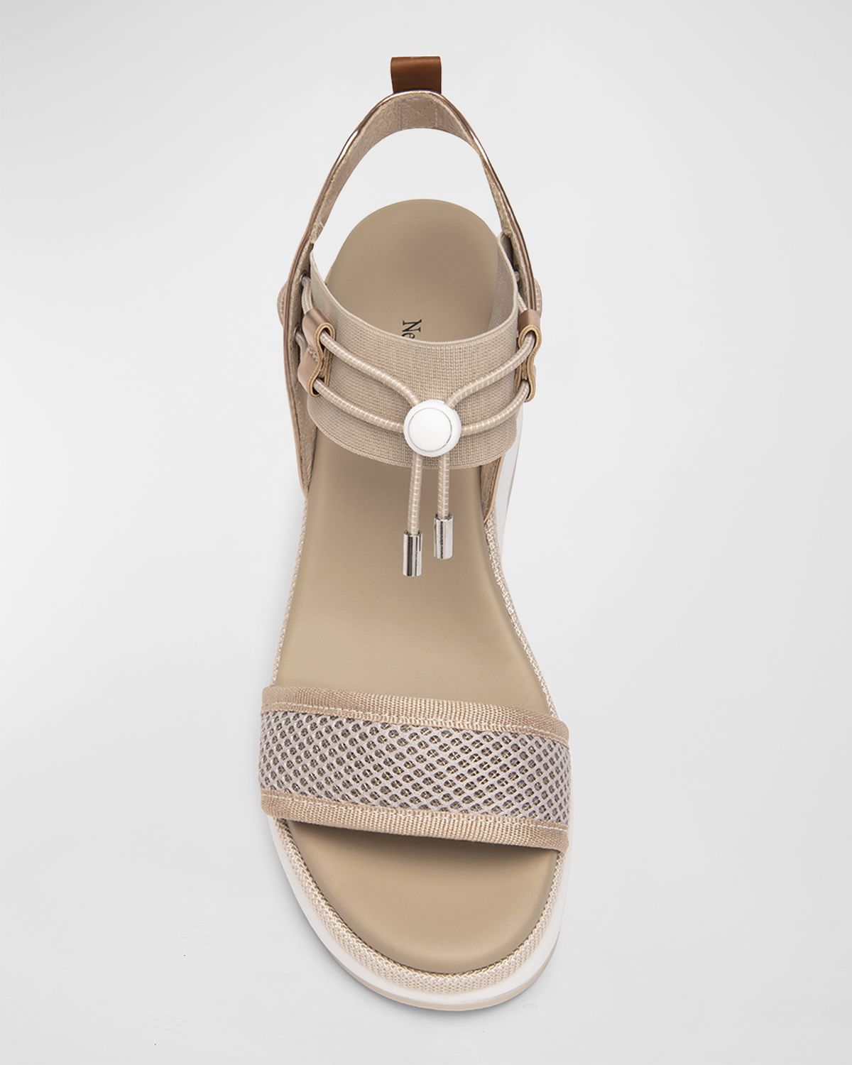 NeroGiardini Platform Wedge Sandals with Bungee Detail | Thumbnail 5