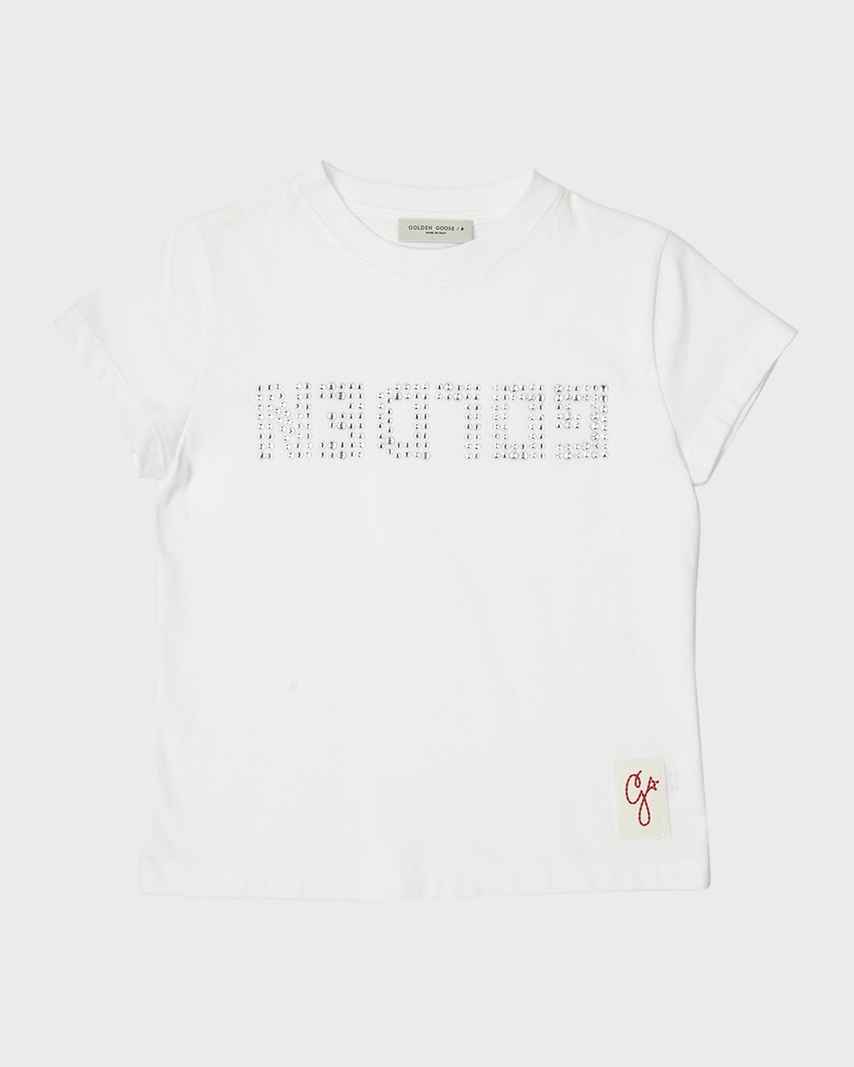 Golden Goose Girl 's Crystalized Logo-Print T-Shirt, Size 4-10 | Thumbnail 5 Golden Goose Girl 's Crystalized Logo-Print T-Shirt, Size 4-10 | Thumbnail 5
