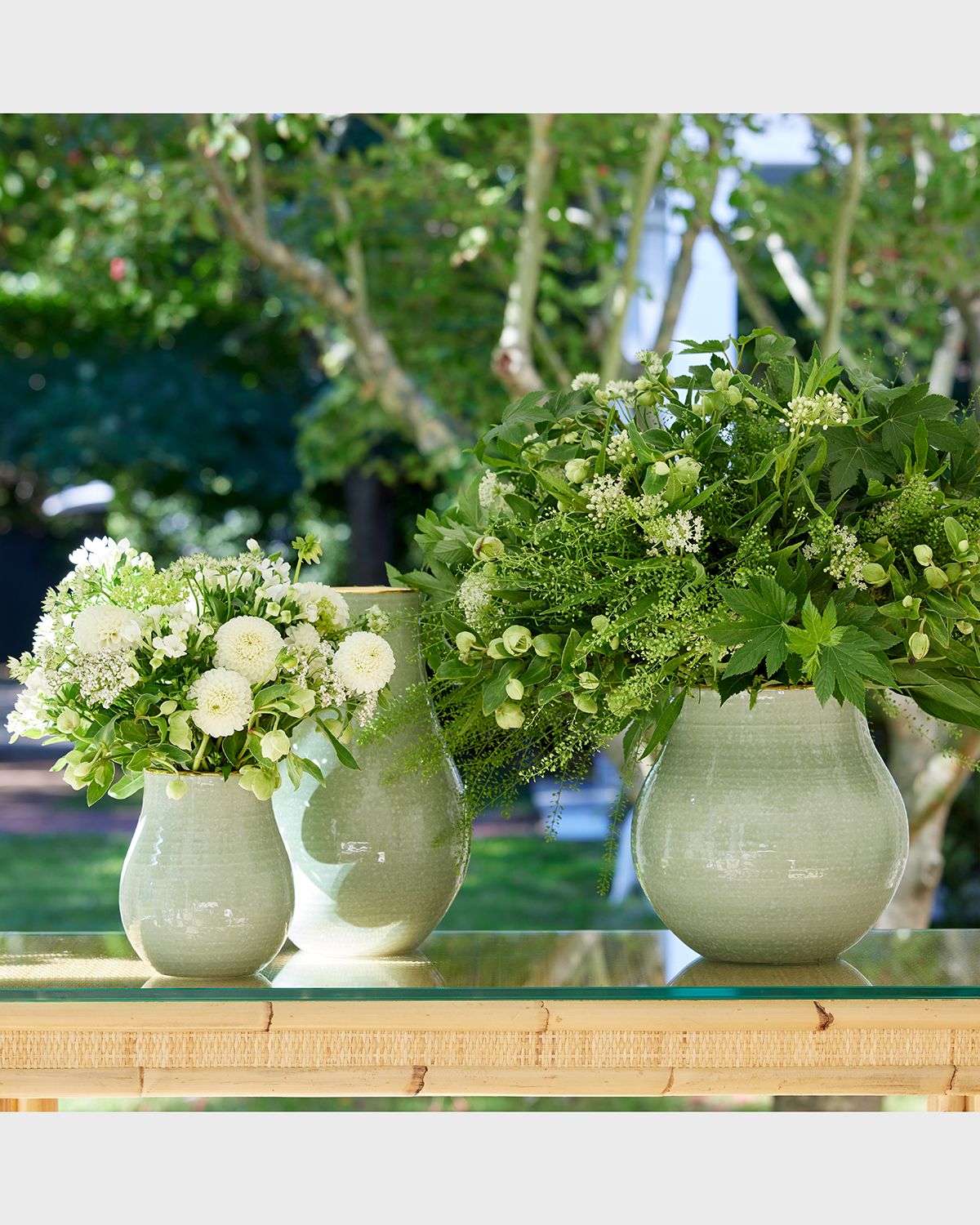 AERIN Romina Tall Vase, Sage