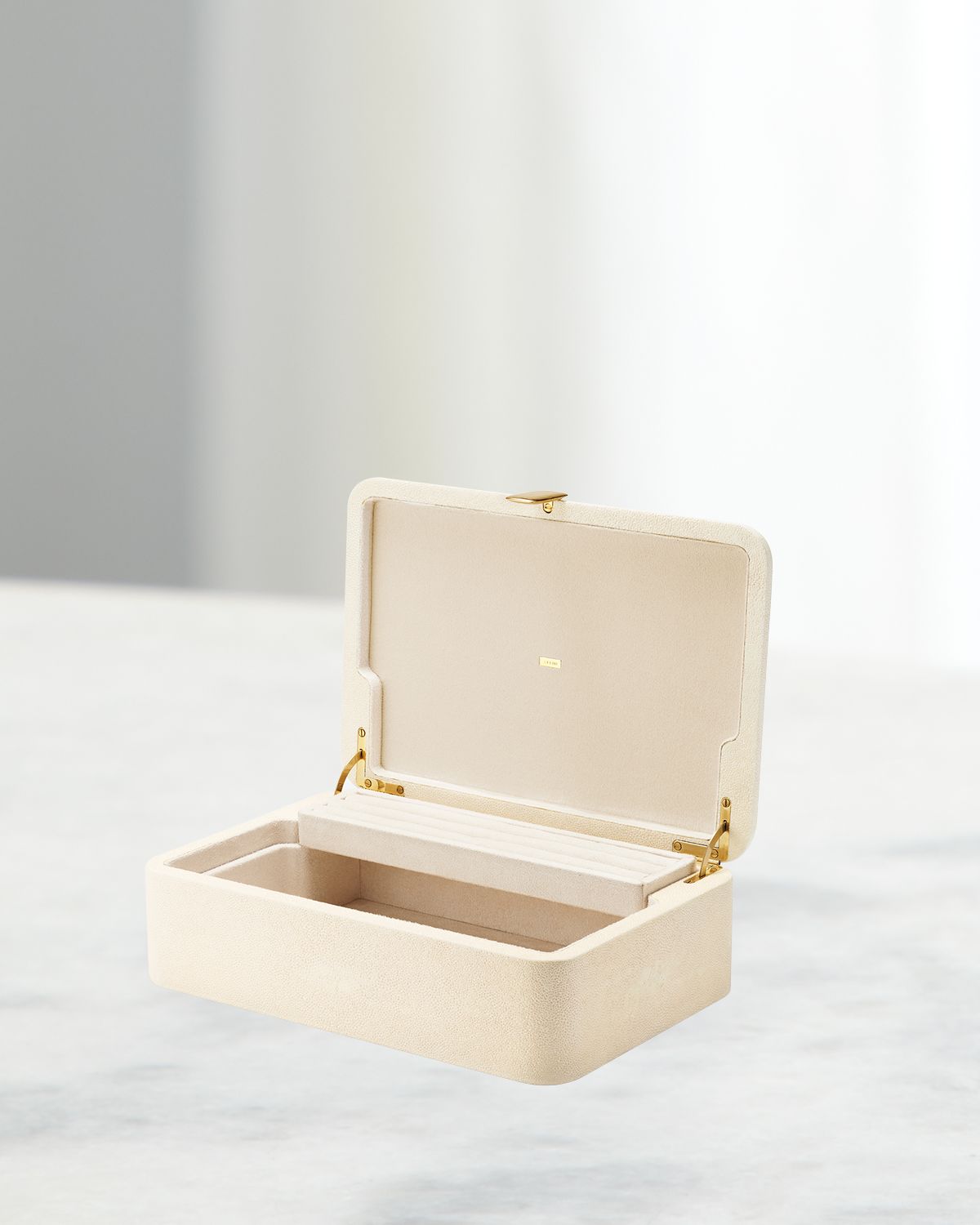 AERIN Abella Faux Shagreen Large Jewelry Box
