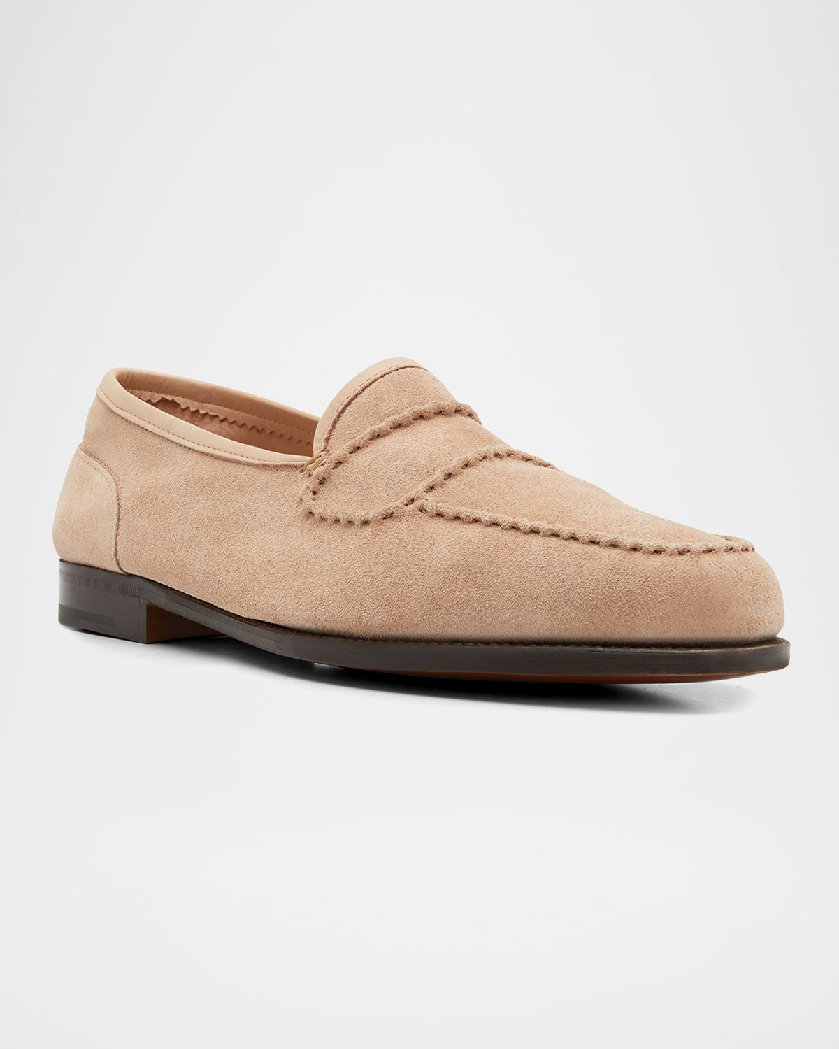 John Lobb Men 's Bath Suede Penny Loafers | Thumbnail 6