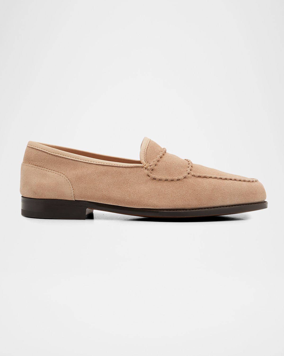 John Lobb Men's Bath Suede Penny Loafers