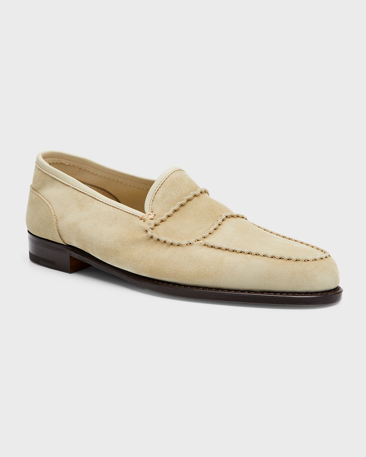 John Lobb Men 's Bath Suede Penny Loafers | Thumbnail 5