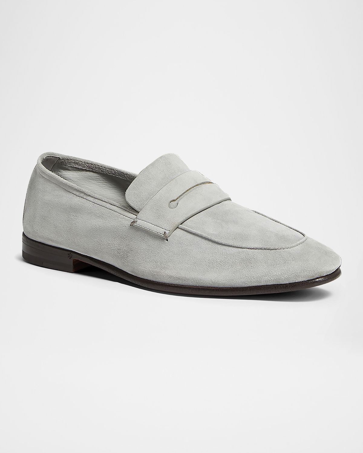 ZEGNA Men 's Suede Penny Loafers | Thumbnail 6