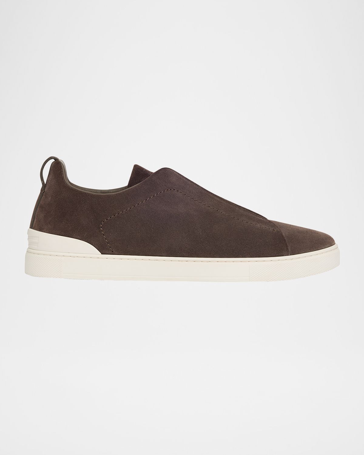 ZEGNA Men 's Triple Stitch Suede Sneakers