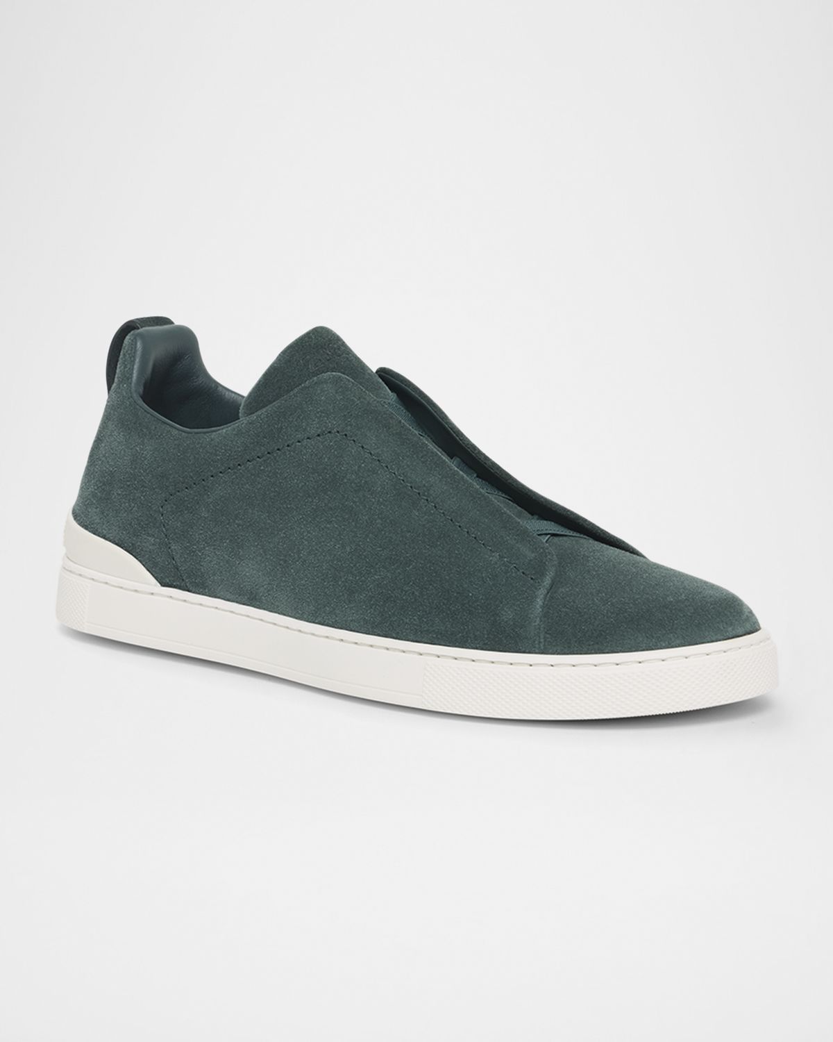 ZEGNA Men 's Triple Stitch Suede Sneakers