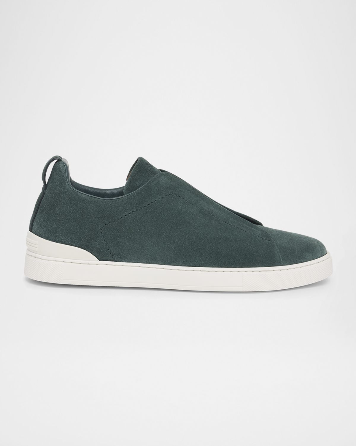 ZEGNA Men 's Triple Stitch Suede Sneakers