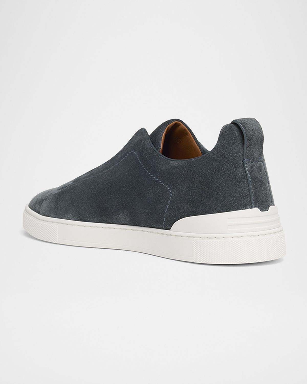 ZEGNA Men 's Triple Stitch Suede Sneakers