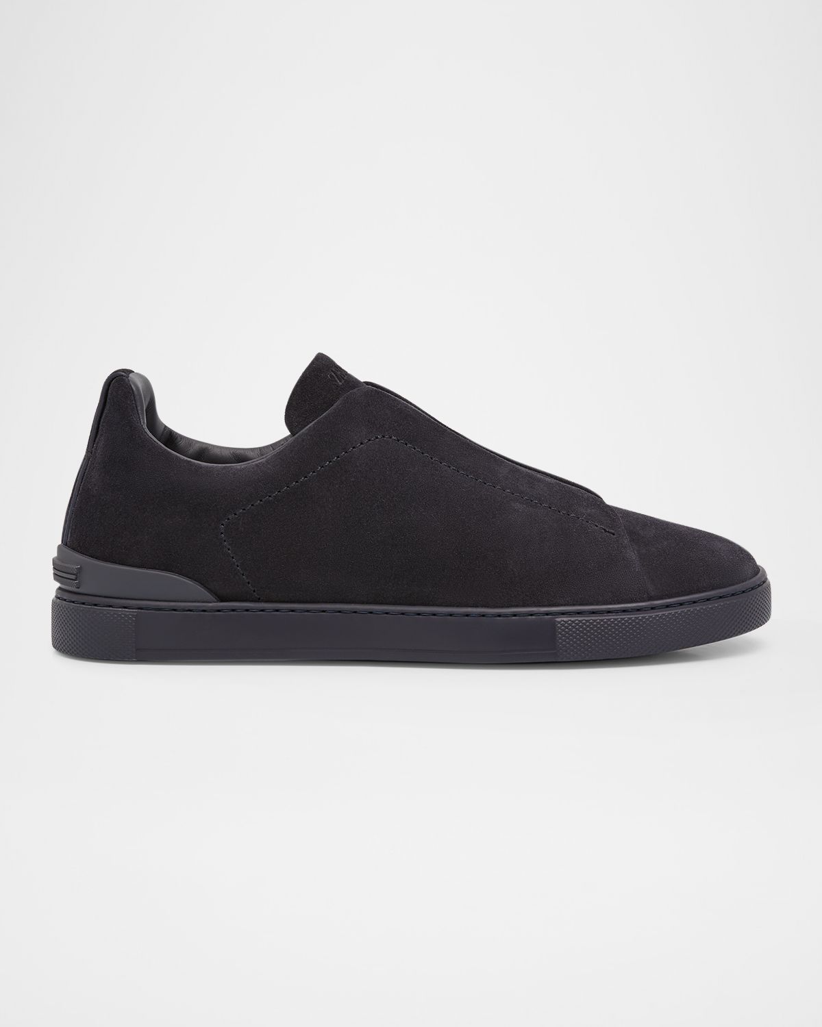 ZEGNA Men 's Triple Stitch Suede Sneakers