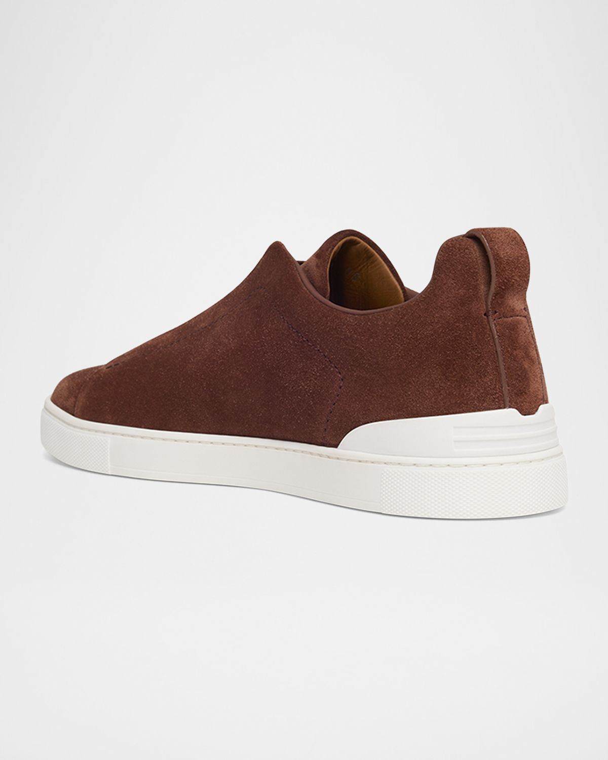 ZEGNA Men 's Triple Stitch Suede Sneakers