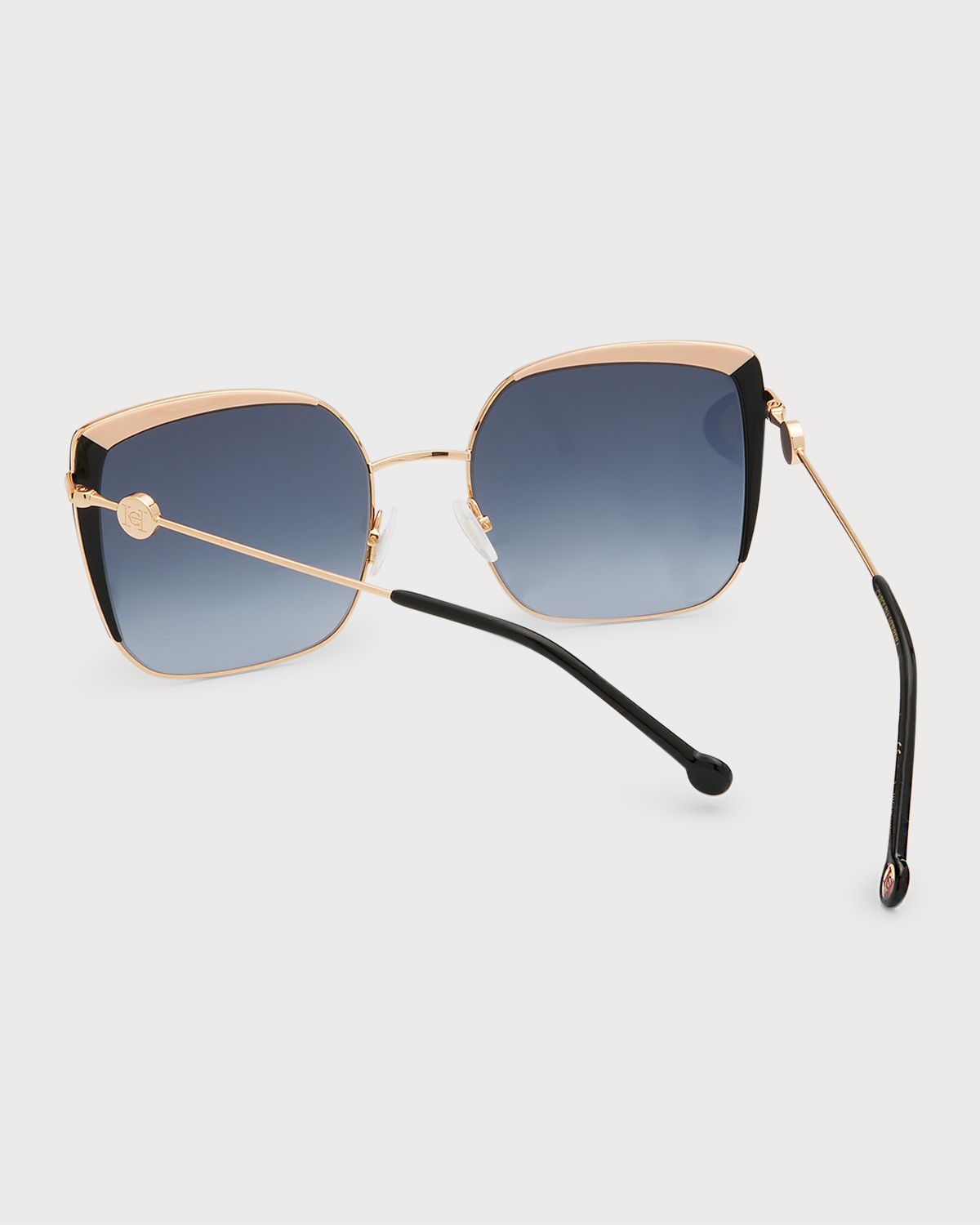 Carolina Herrera Monogram Square Acetate & Stainless Steel Sunglasses