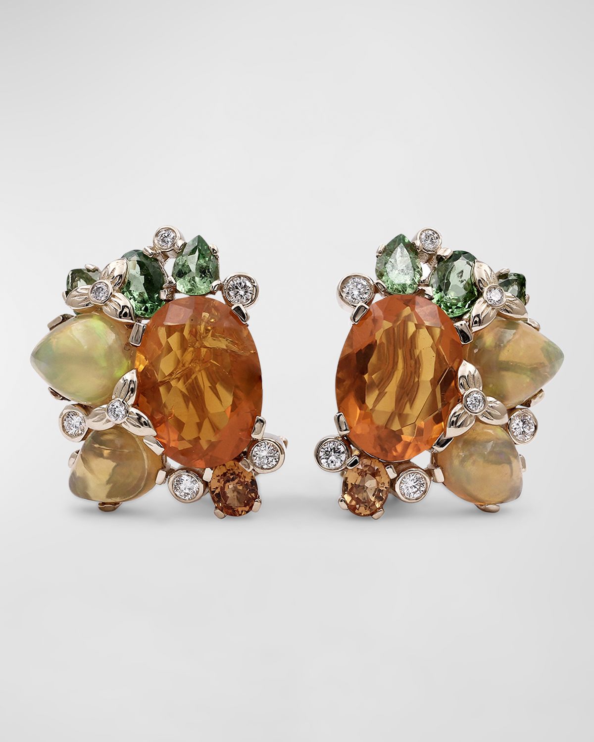 Stephen Dweck Multi-Gemstone and Diamond Earrings